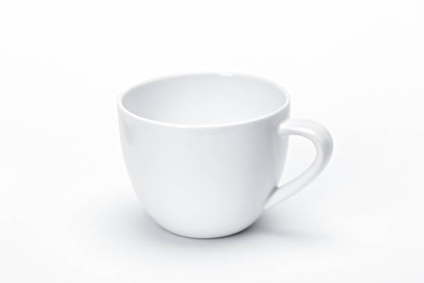 istock blank template porcelain tableware for your design, white ceramic  tea mug white background 876223382