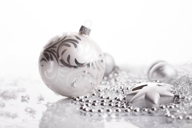 istock Christmas background with festive decoration on white background 876225776