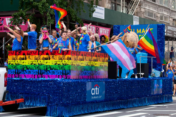 New York City Pride Parade - Citi Employee Float stock photo