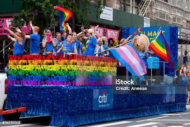 New York City Pride Parade Citi Employee Float Stock Photo Download