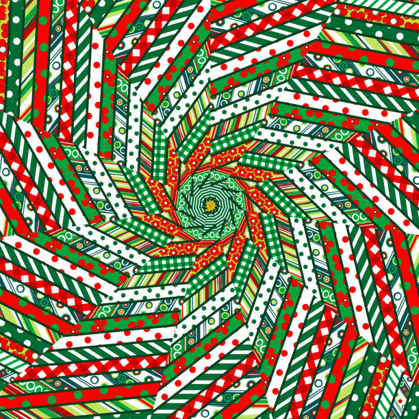 ilustraciones, imágenes clip art, dibujos animados e iconos de stock de antecedentes de mosaico navidad - futuristic abstract spotted gift