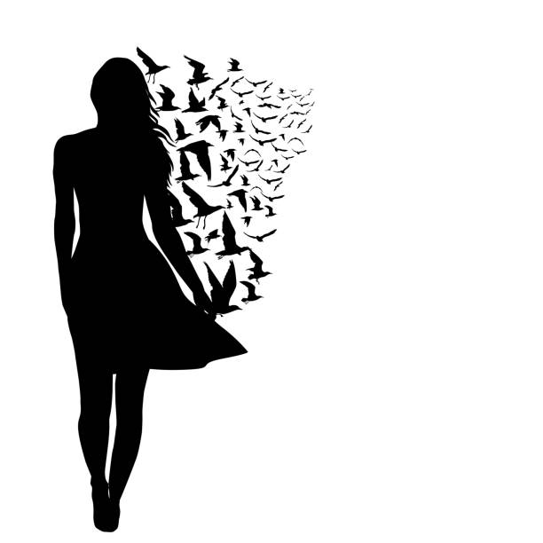 istock Colorful silhouettes of women and men 876233432