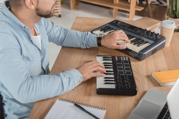 istock sound producer working with mpc pads 876245996
