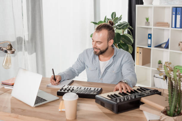 istock sound producer working with mpc pads 876246056