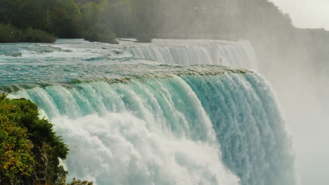 Slow motion video. Niagara Falls - American Falls