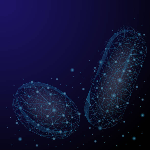 istock Abstract image of the pill and the pill in the form of a starry sky and space. 876272564