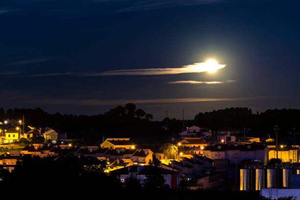istock Moonrise in the city. 876276776