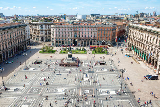 istock Aerial view of square in Milan 876276944