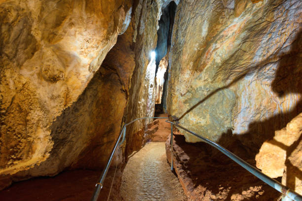 istock Inside of beautiful dark cave 876279516