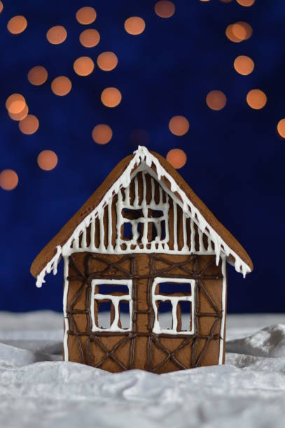 istock home made gingerbread house with bokeh sky 876294706