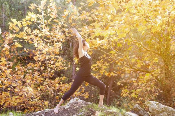 istock Yoga Asana in the autumn 876296776