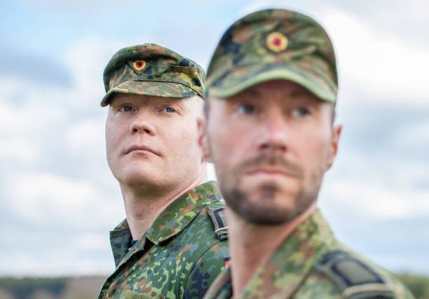 istock two german soldiers looks to the side 876303542