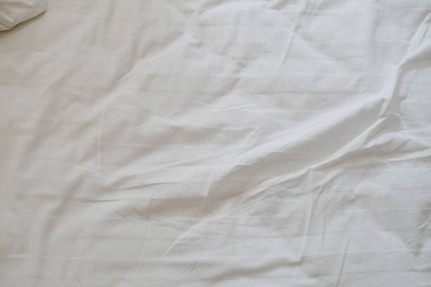istock White delicate soft background of fabric or bedding sheet 876322338
