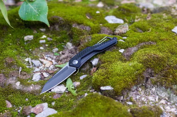 Photo of Pocket knife with a carbine. Knife for daily carrying.