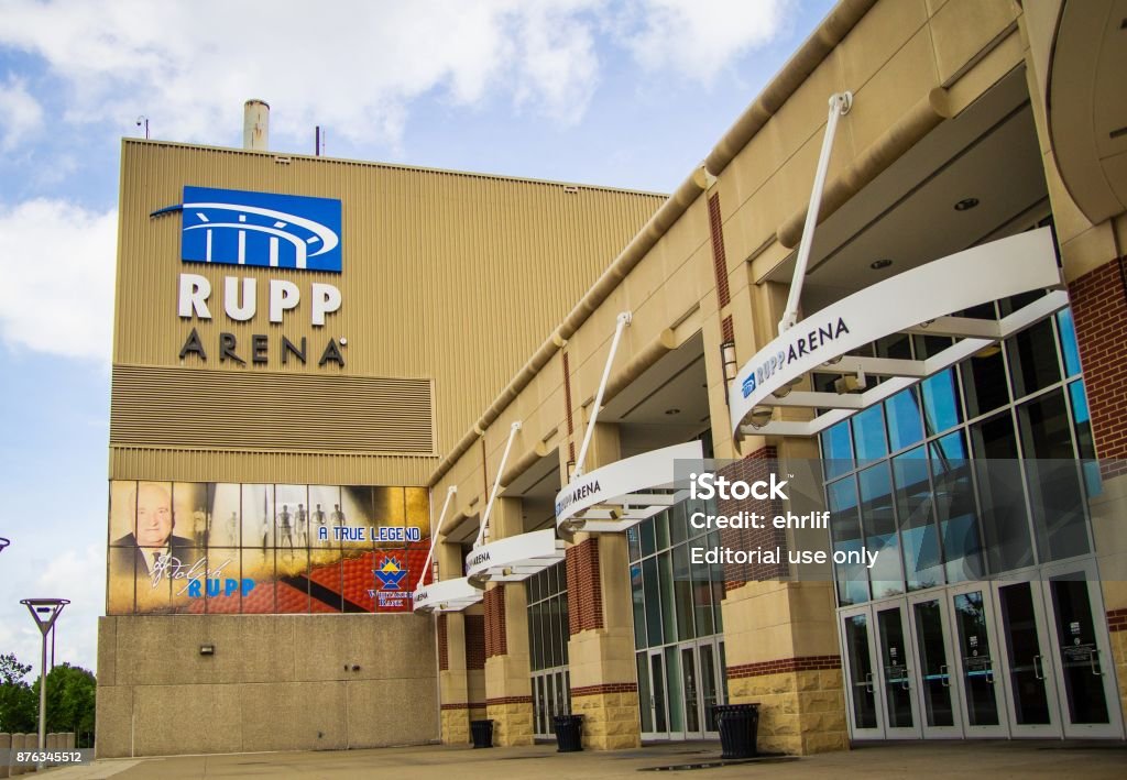 Rupp Arena In Downtown Lexington Kentucky Lexington, Kentucky, USA - May 27, 2015: Rupp Arena and Lexington Convention Center in downtown Lexington, Kentucky. Rupp Arena Stock Photo