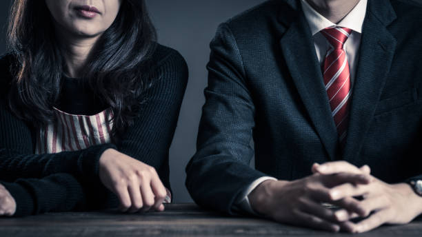 istock Couple relationship, housewife and office worker 876360468