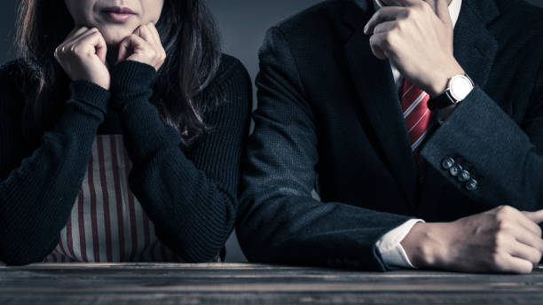 istock Couple relationship, housewife and office worker 876360804