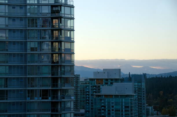 istock Sunset sky over Vancouver  downtown near Coal Harbor, British Columbia 876367286