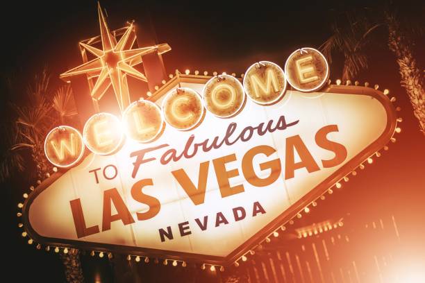 ラスベガスのストリップの記号 - welcome to fabulous las vegas sign 写真 ストックフォトと画像