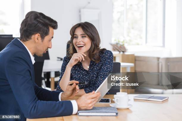 Business Partners Having Lunch Meeting Stock Photo - Download Image Now - Adult, Adults Only, Advice