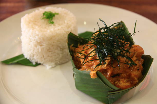 istock Fish Amok with Rice – Cambodian Cuisine 876397092