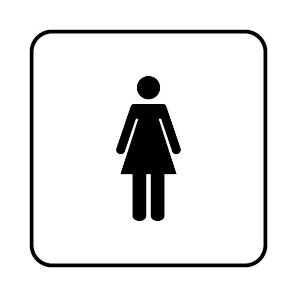 istock Toilet sign. WC  women 876400322