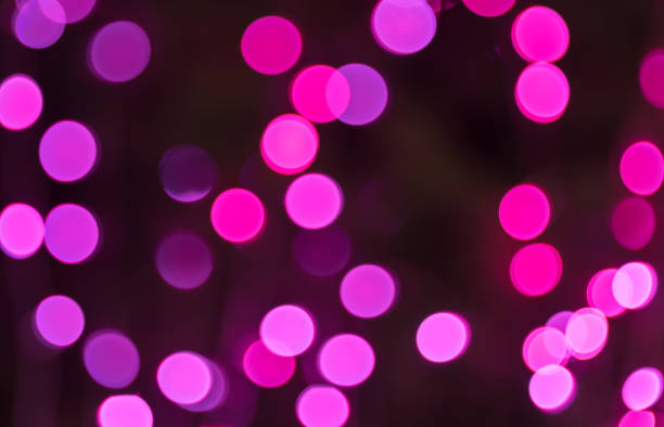 istock pink bokeh on night, for christmas  background 876410736