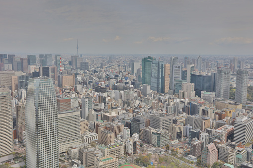 Modern cityscape view in Tokyo, capital city of Japan