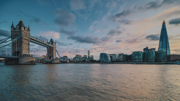 istock London Tower Bridge and The Shard illuminated over Thames panorama 876428280