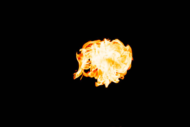 istock Flames of fire on dark background 876438122