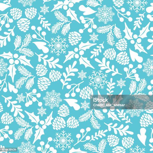 Seamless Vector Pattern With Holly Berries Stock Illustration - Download Image Now - Pattern, Christmas, Christmas Paper