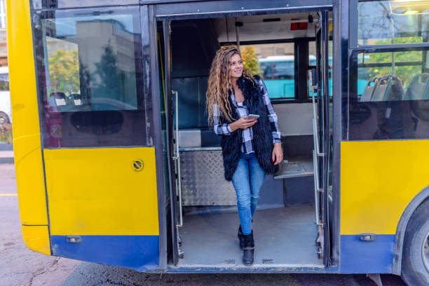 istock Young woman in a bus 876452354