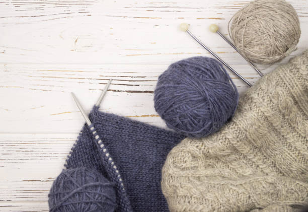 istock ball of wool with knitting needles 876456616