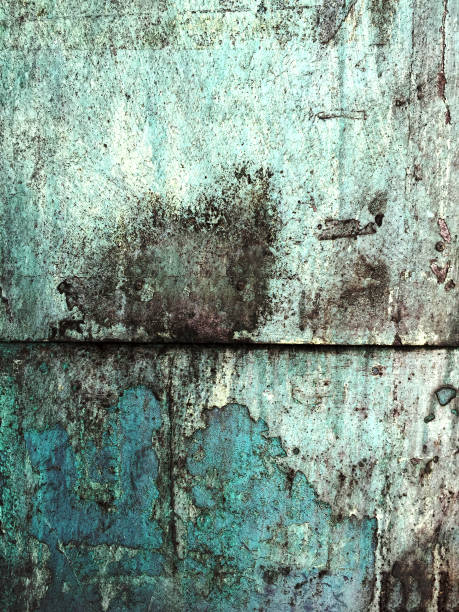 istock Grungy Dirty Green and Blue Wall Background 876473270