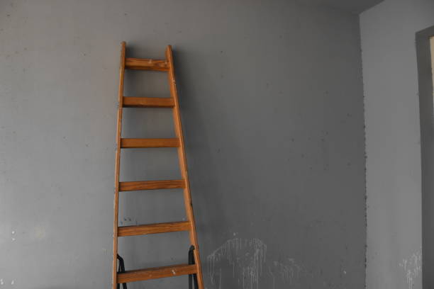 istock A ladder is on the wall 876481456