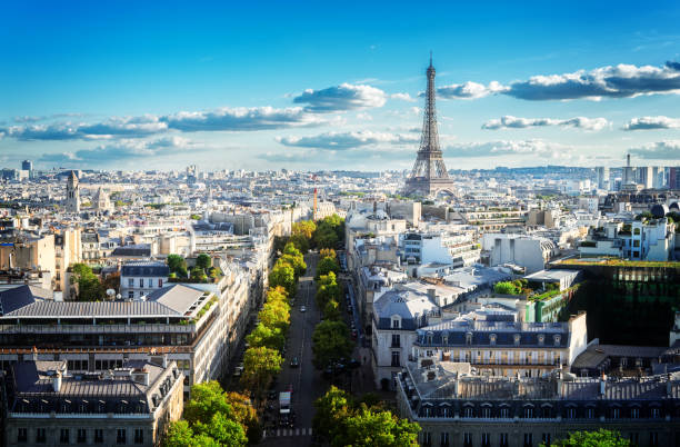 istock eiffel tour and Paris cityscape 876484314