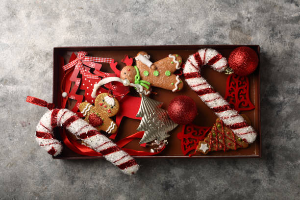 istock Holiday background with decorations, christmas 876485824