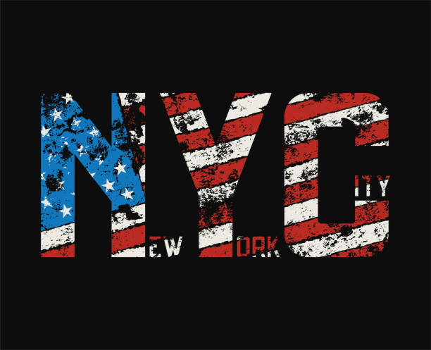 istock New York City t-shirt and apparel design with grunge effect. 876487100