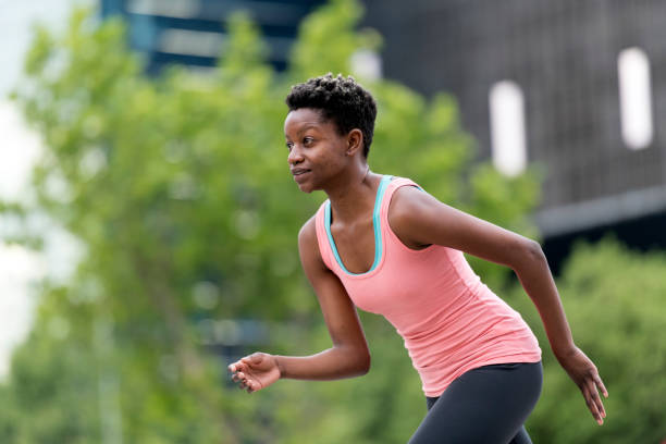 istock Young woman ready for her run 876487338