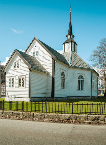 istock Old wooden church in Norway 876498026