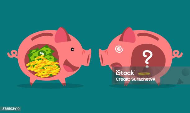 Businessman With Piggy Bank Money Savings Concept Stock Illustration - Download Image Now