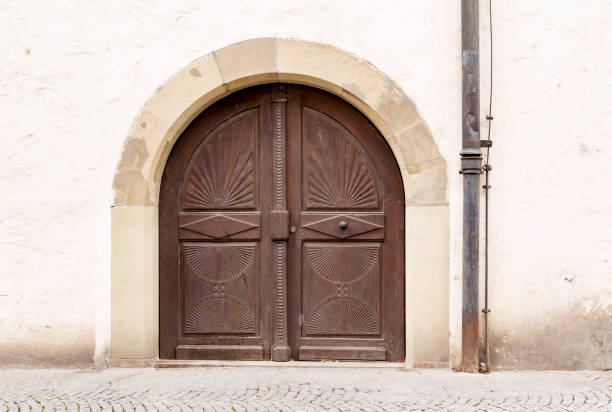 istock Old european door 876503508