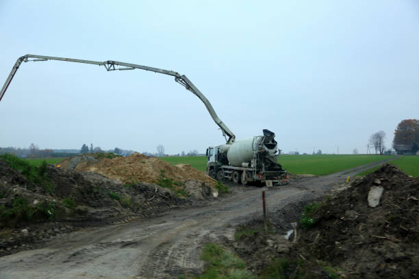 istock Work on the road to complete the next lanes. 876508954