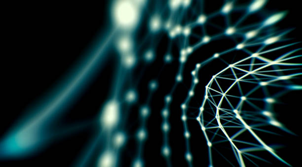 istock Abstract geometry surfaces, lines and points background, Used as digital wallpaper and technology background. 3d rendering 876511808