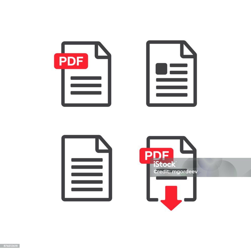 File download icon. Document text, symbol web format information. Document icon set Icon Symbol stock vector