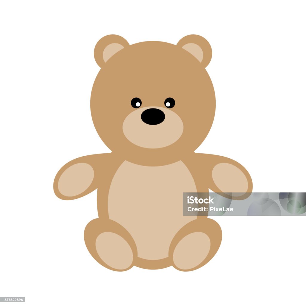 Vector Valentine's Day Teddy Bear. Toy plush bear cute for babies and children. Happy small bear cartoonish. Vector Valentine's Day Teddy Bear. Toy plush bear cute for babies and children. Happy small bear cartoonish Teddy Bear stock vector