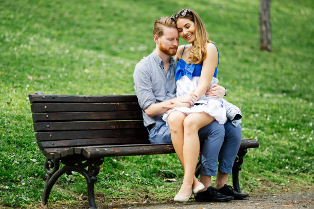 istock Couple in love spending time in nature 876526784