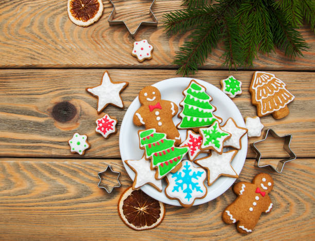 istock Christmas ginger and honey colorful cookies 876531582
