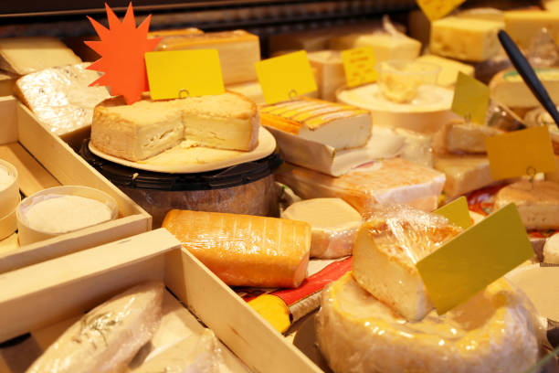 istock Cheese counter with a wide variety 876534206