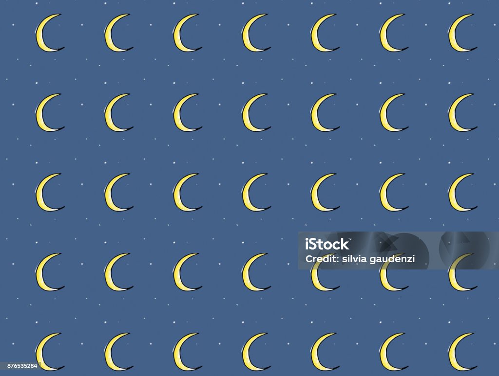 Repeated Moon Pattern Repeated Pattern For Paper And Cloth With Moon Stock Illustration ...